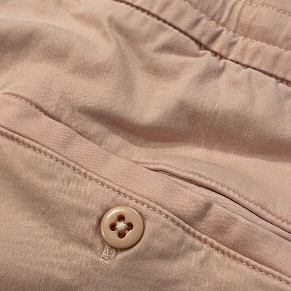 ~ Abercrombie & Fitch L Men's Light Pink Drawstring Shorts Pull-On 5 Pockets 4" - Picture 10 of 12